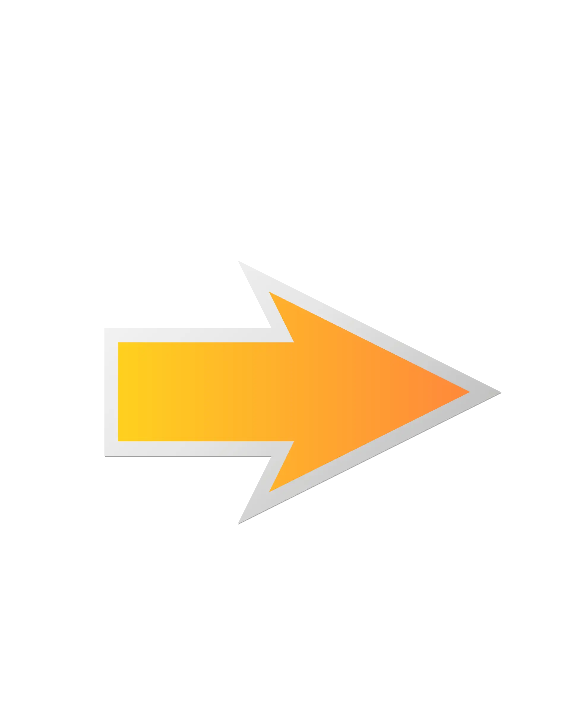 Yellow Right Pointing Arrow