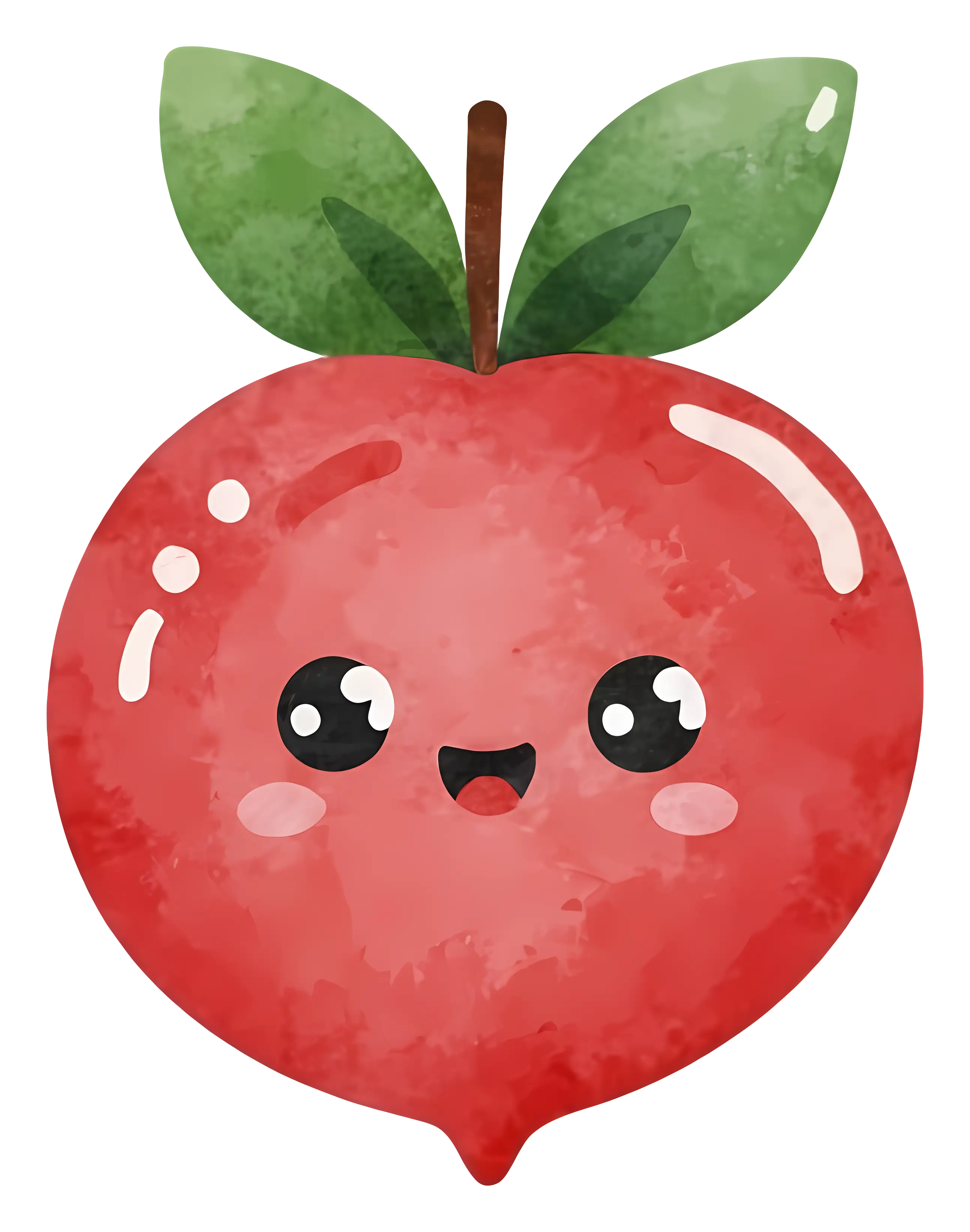Cute Smiling Apple Illustration