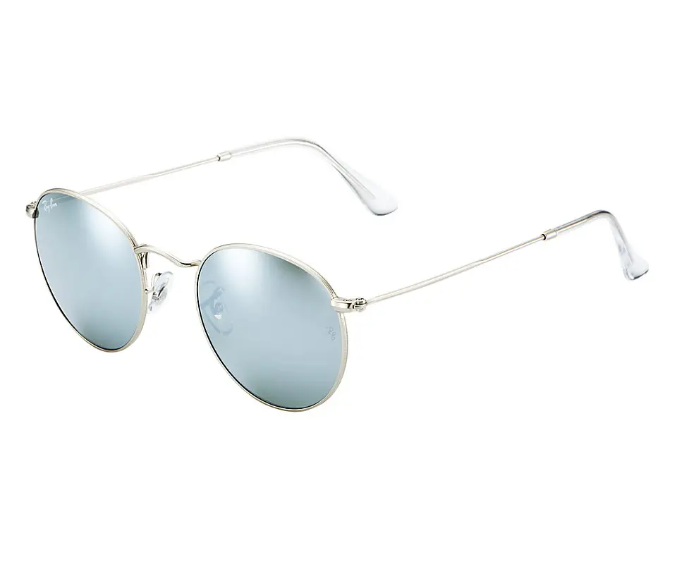 Silver Frame Sunglasses with Reflective Lenses