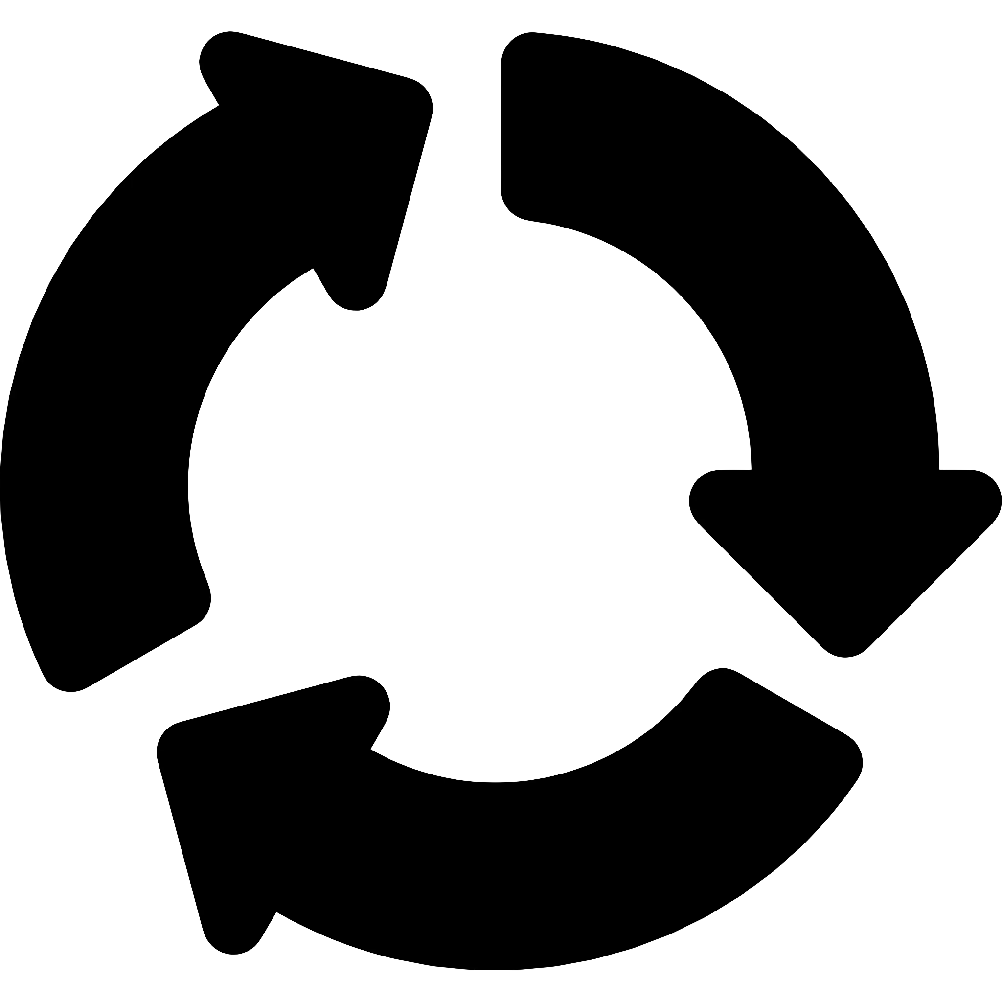 Black Recycling Symbol Illustration