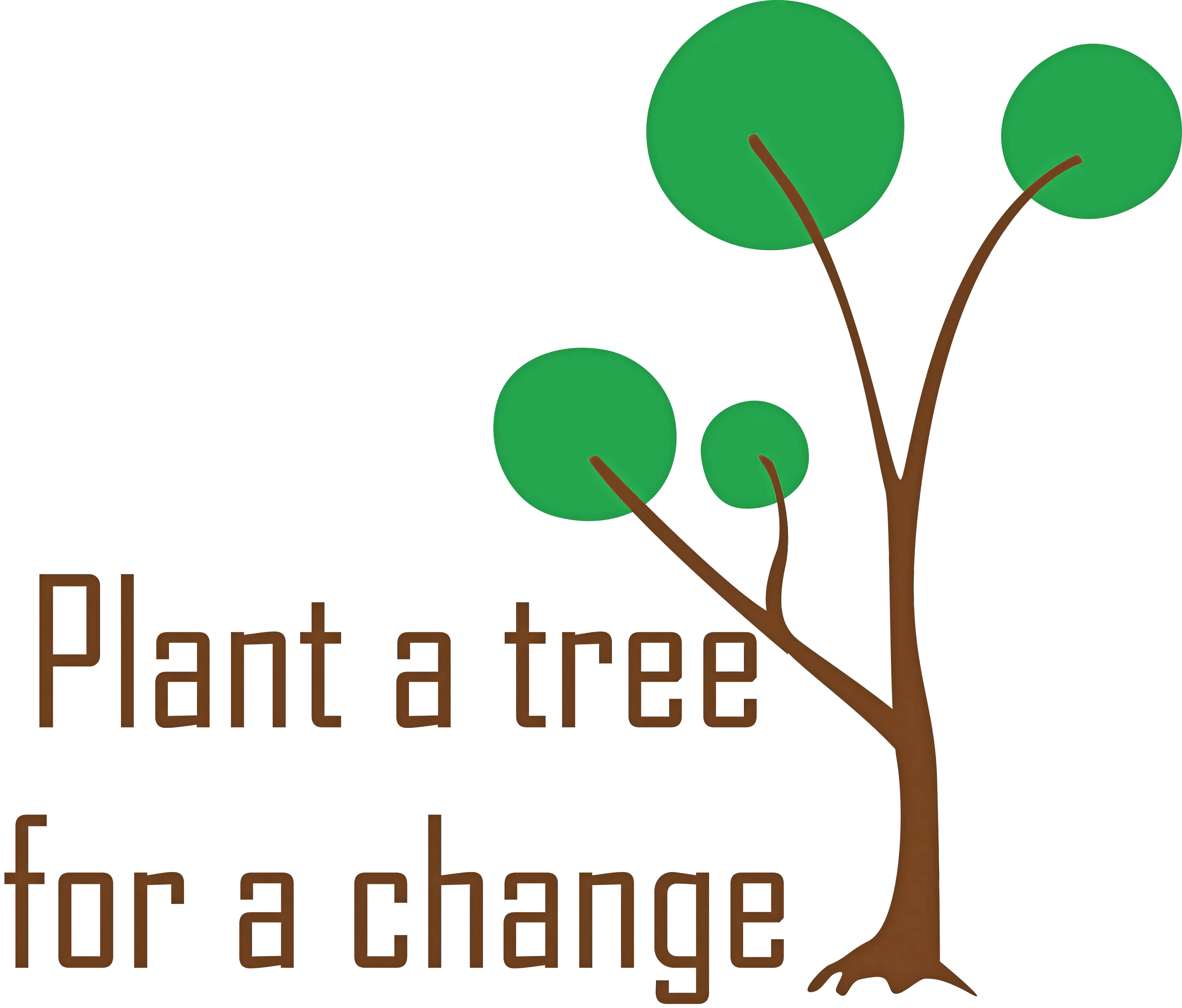 Plant a Tree Logo with Green Message