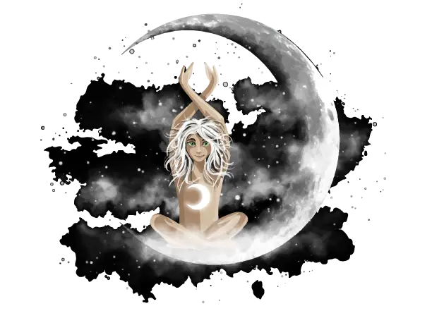 Moon Goddess in Celestial Art
