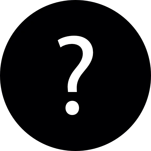 Black Question Mark in a Circle for Help or Inquiry