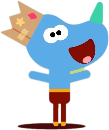 Happy Cartoon Character with Crown