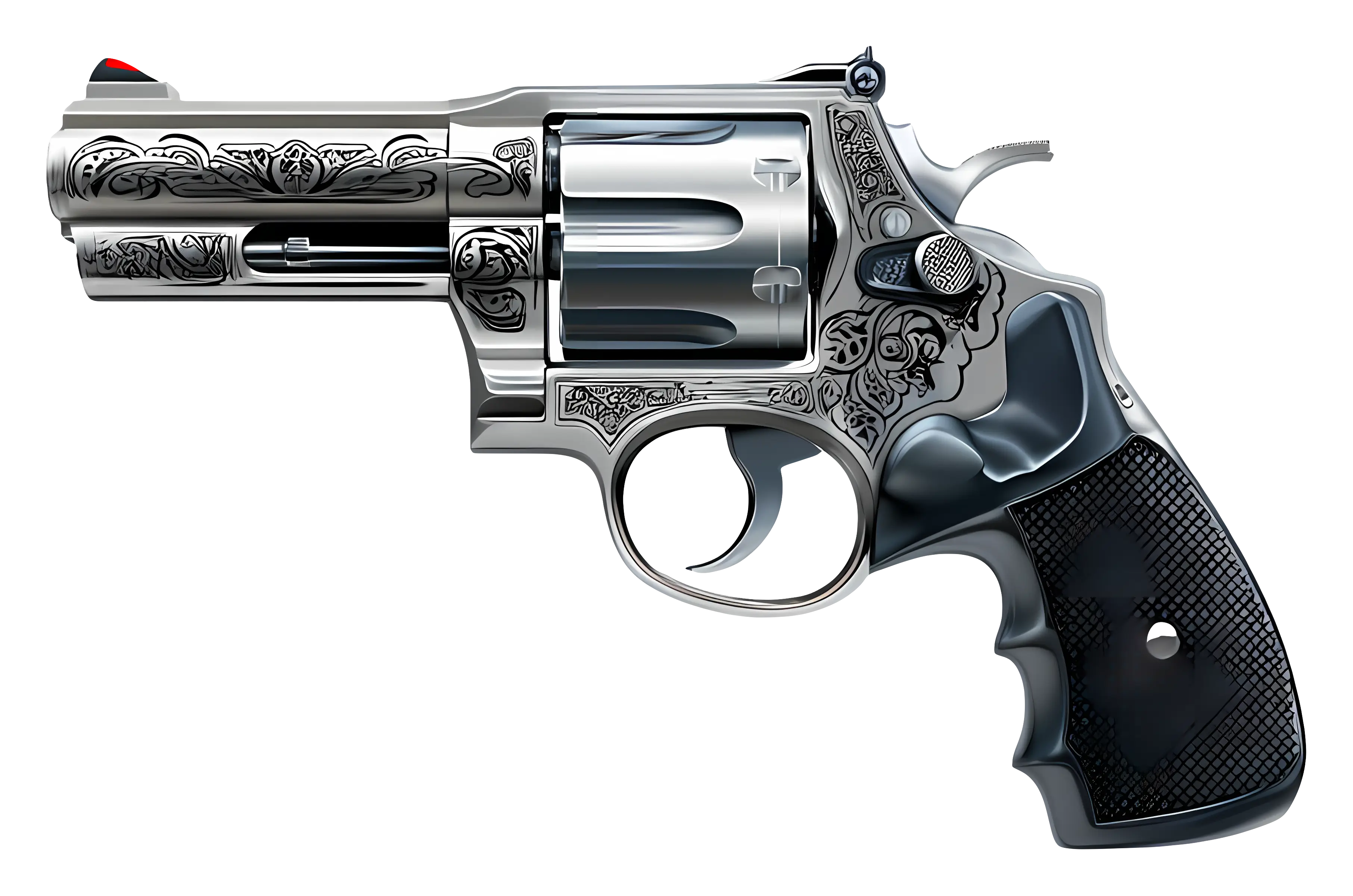 Decorative Revolver Illustration