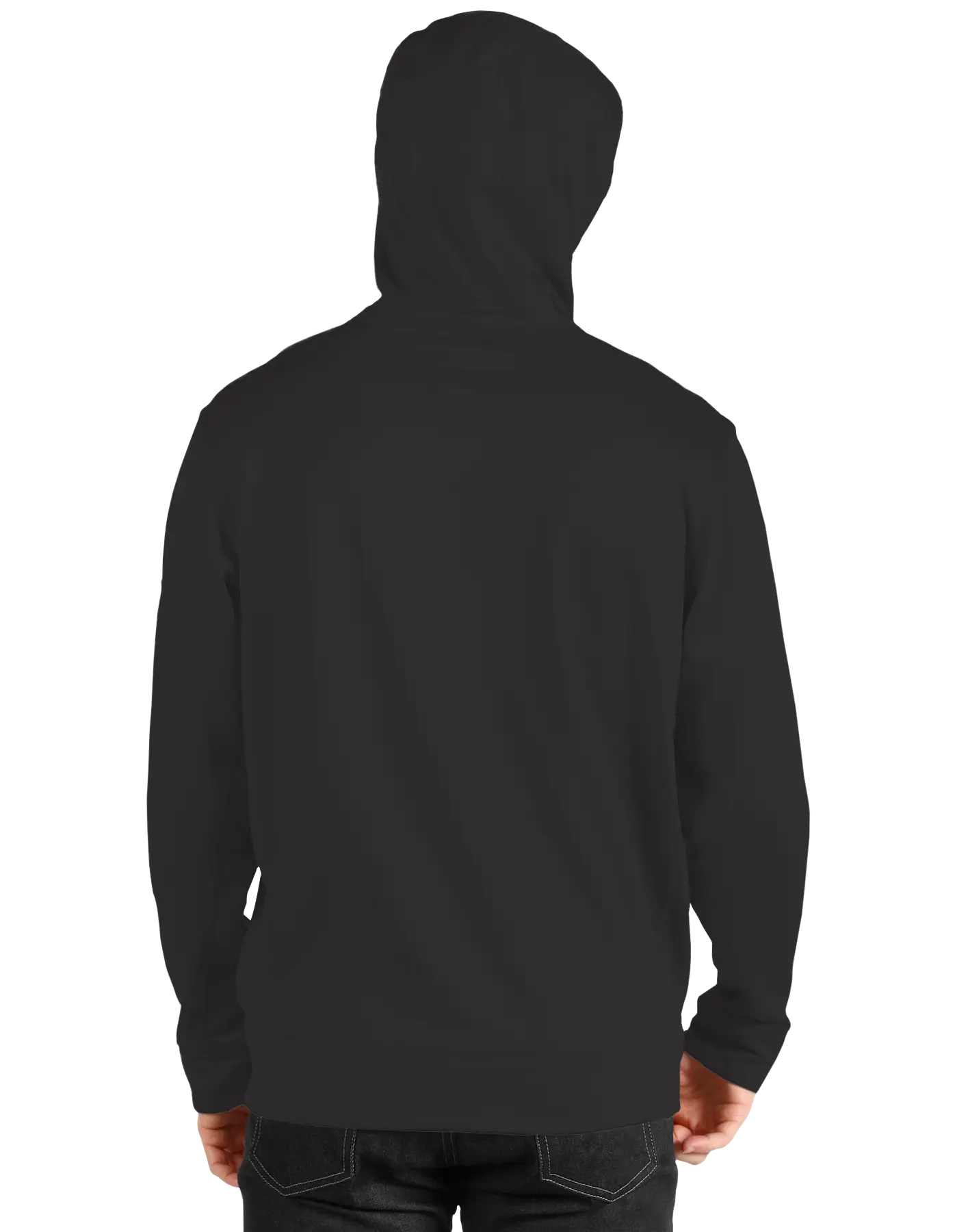 Black Hoodie from Back View