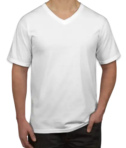 Plain White V-Neck T-Shirt