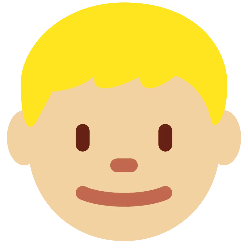 Face Emoji with Blonde Hair