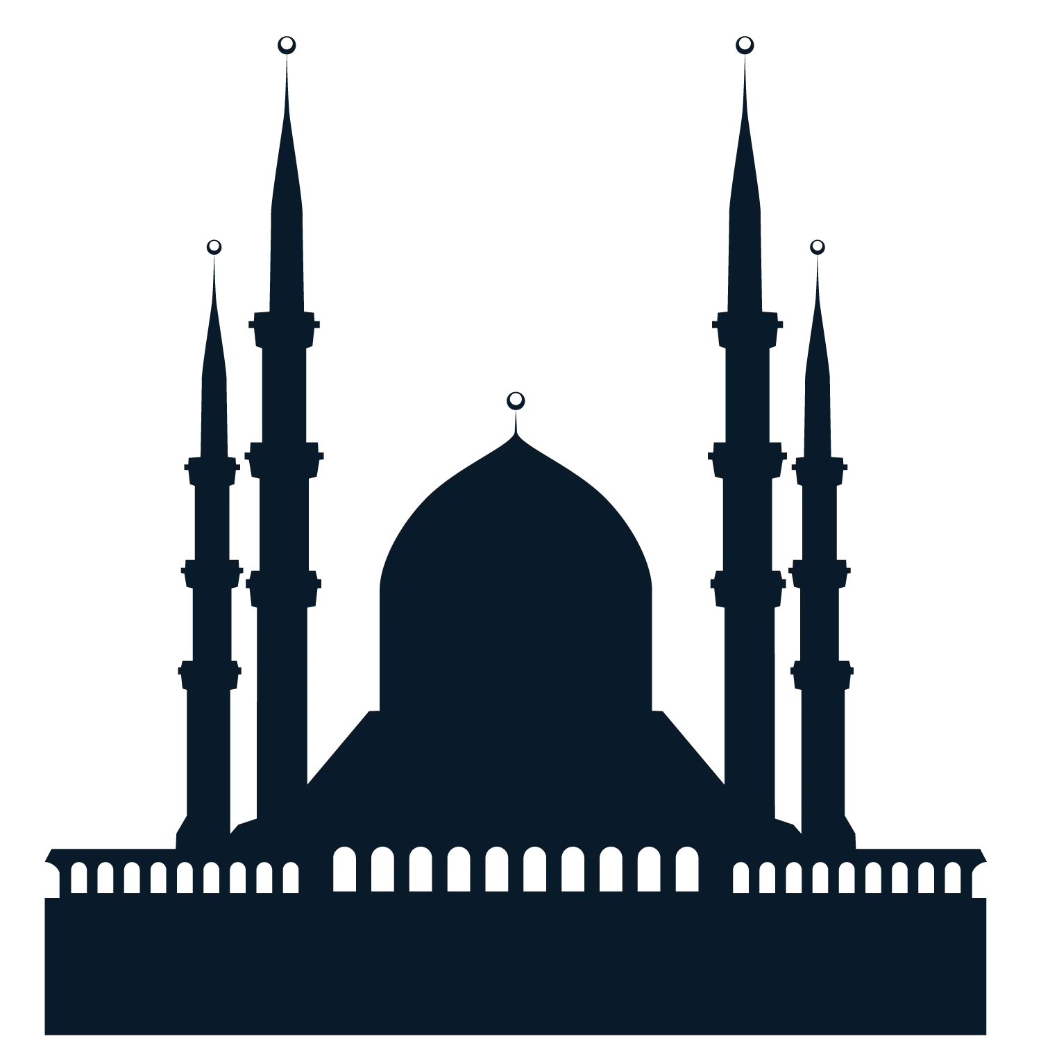 Silhouette of Mosque Architecture