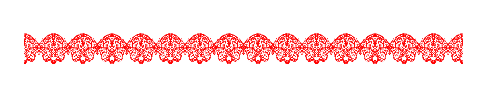 Red Decorative Lace Border