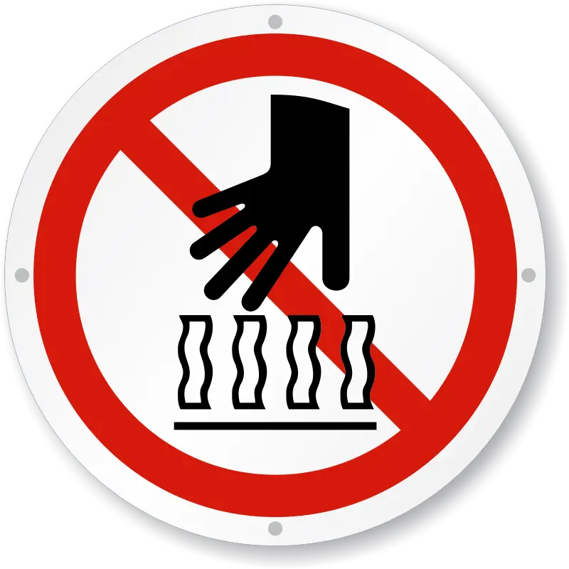 Warning Sign for Hot Surface