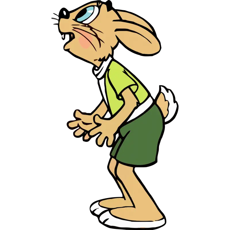 Cartoon Rabbit with Expression