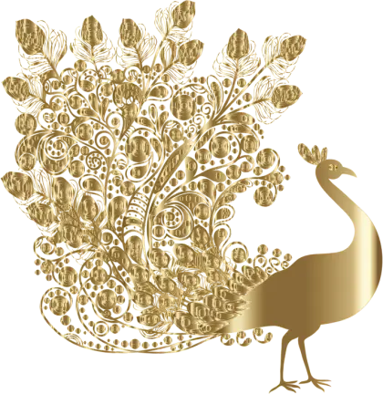 Gold Peacock Art Design