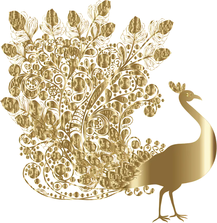 Gold Peacock Art Design