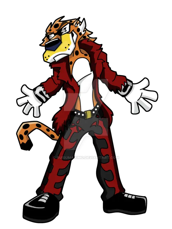Stylish Cartoon Cheetah Character Illustration