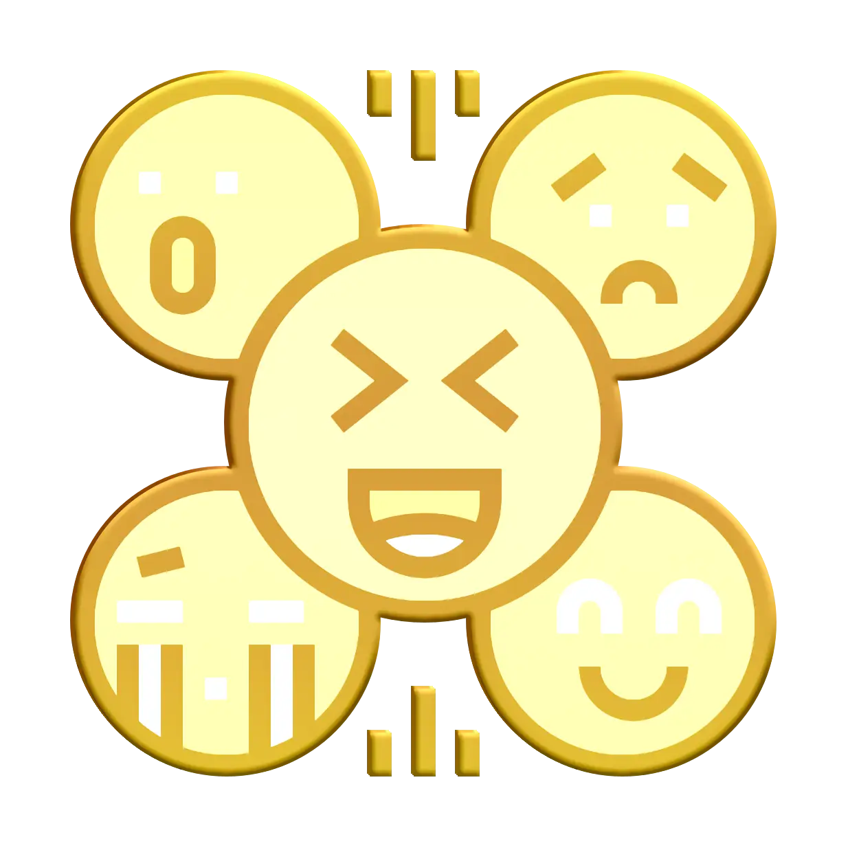 Emoji Faces with Different Expressions