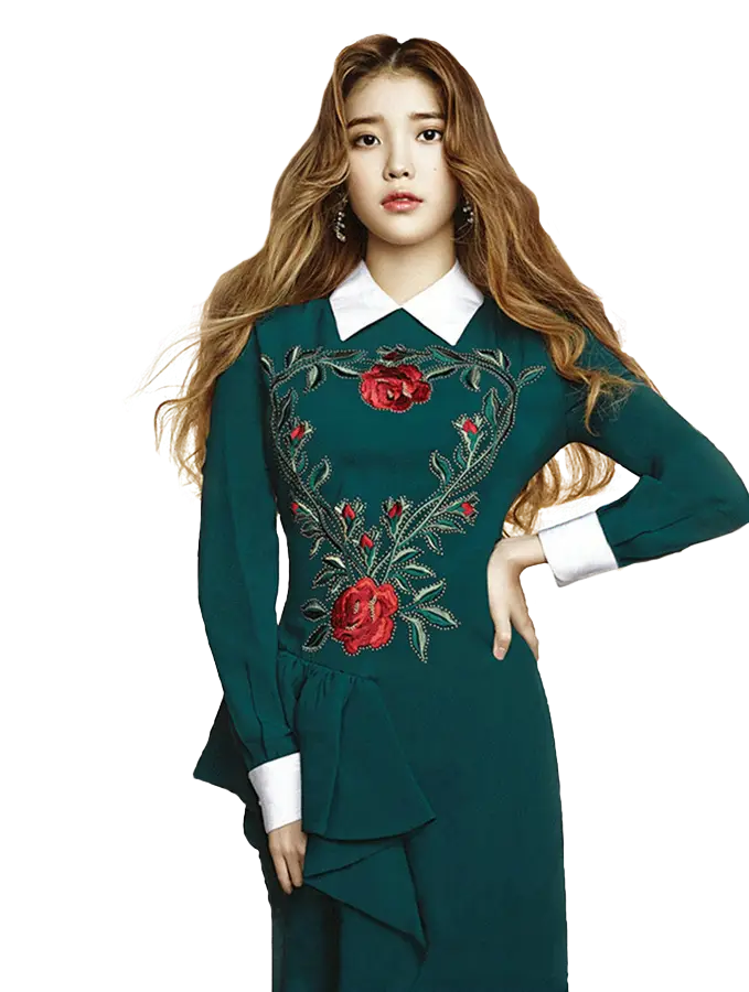 Elegant Woman in Green Dress
