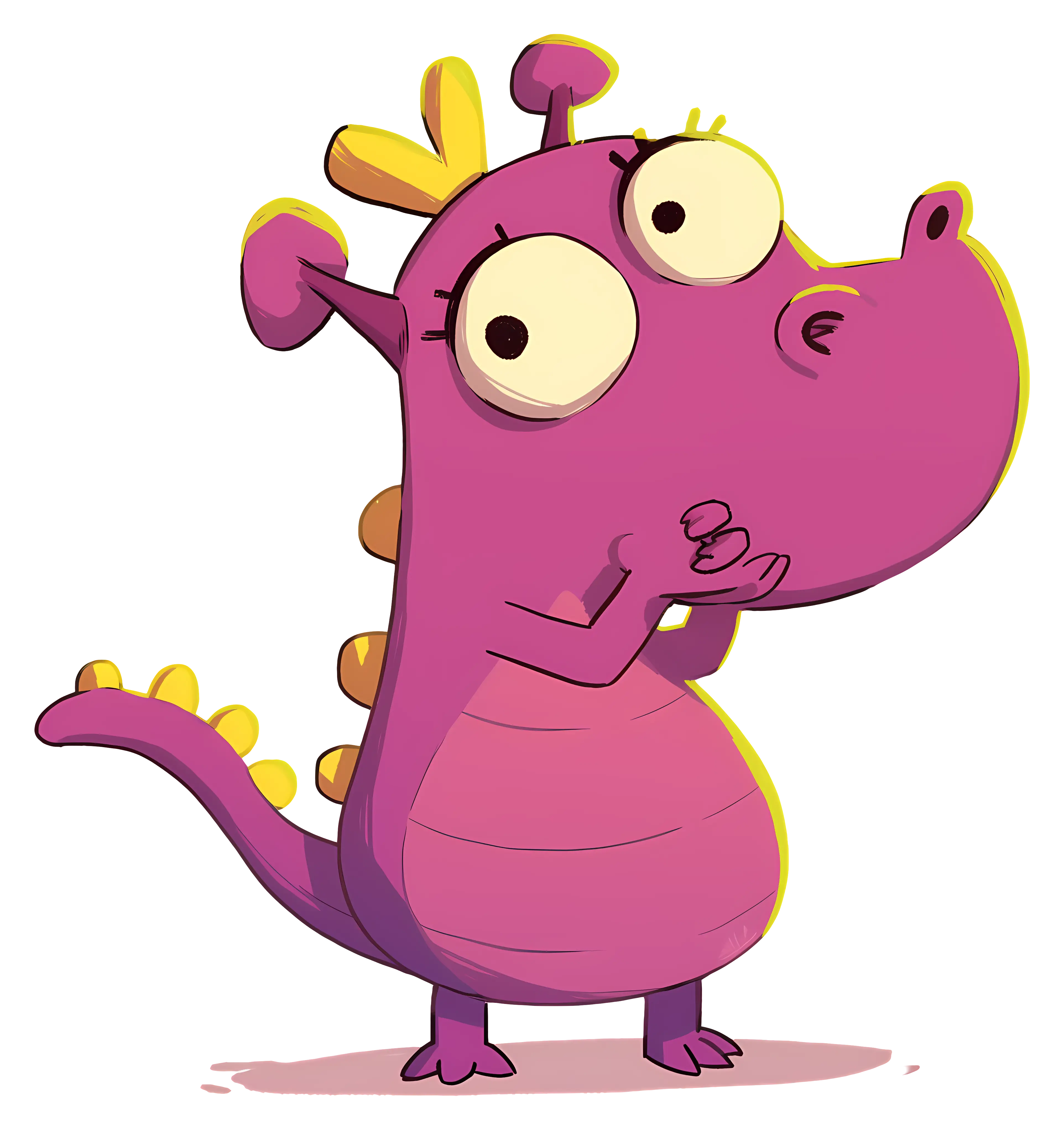 Cartoon Purple Dinosaur