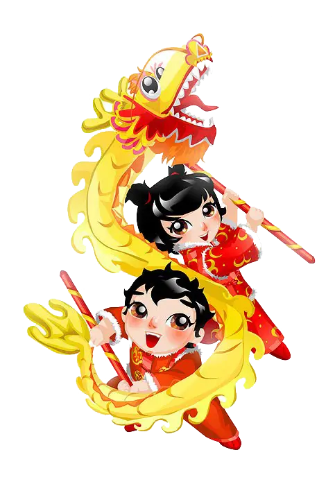 Dragon Dance Celebration for Chinese New Year