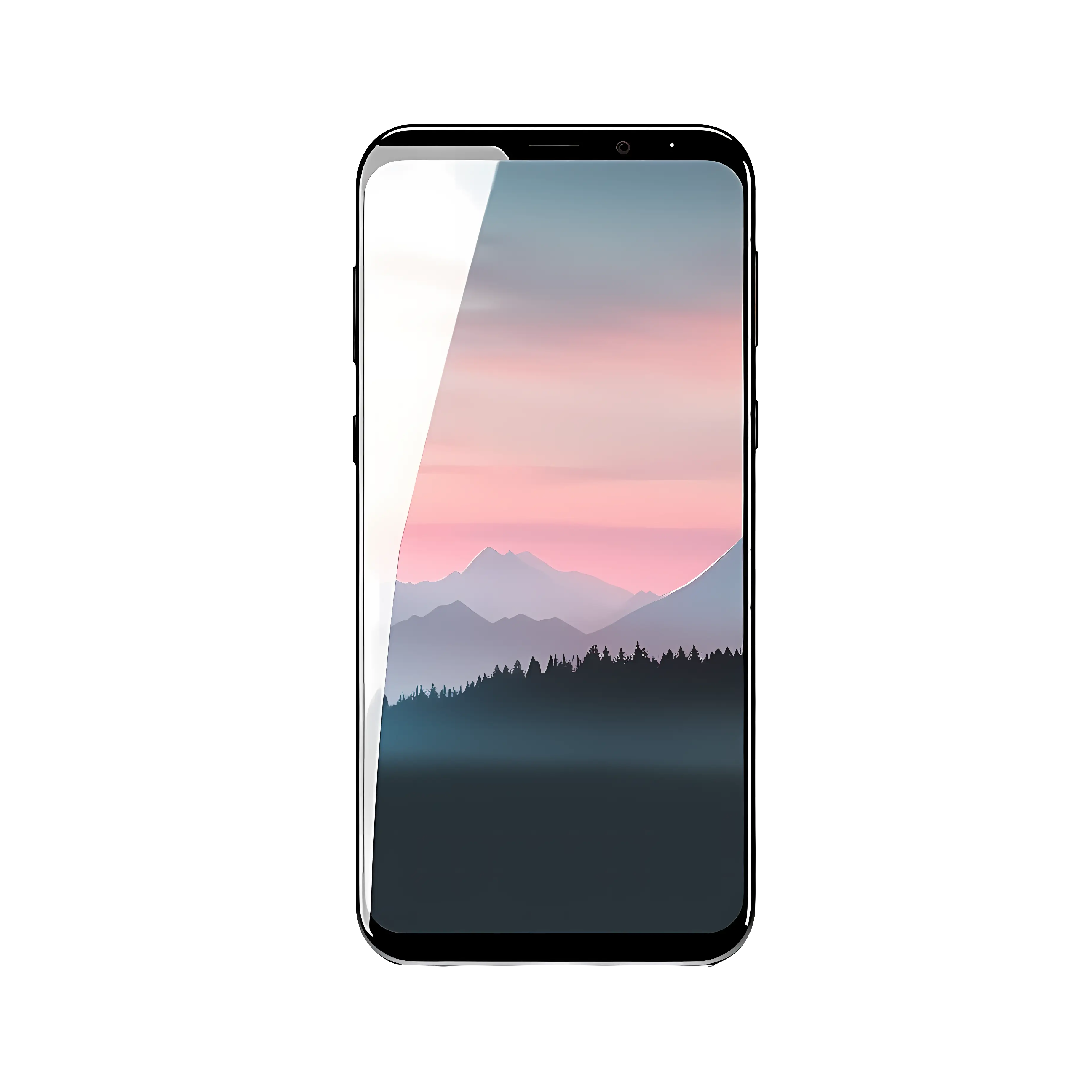 Modern Smartphone with Scenic Display