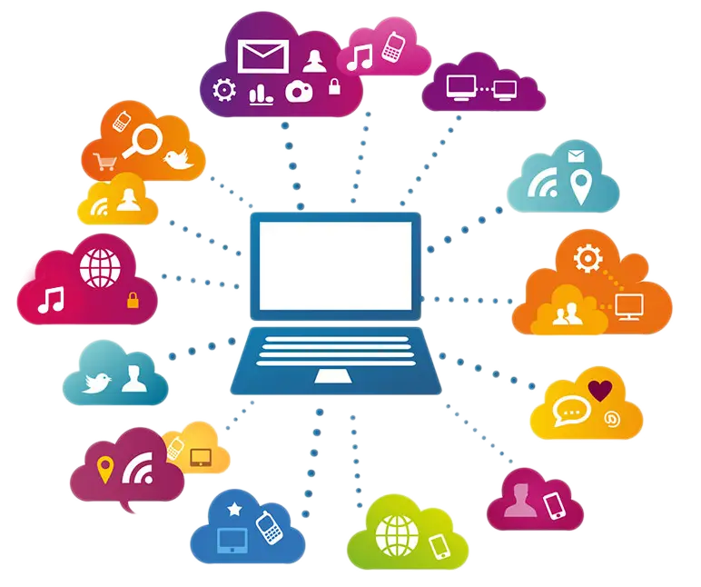 Colorful Cloud Computing Illustration