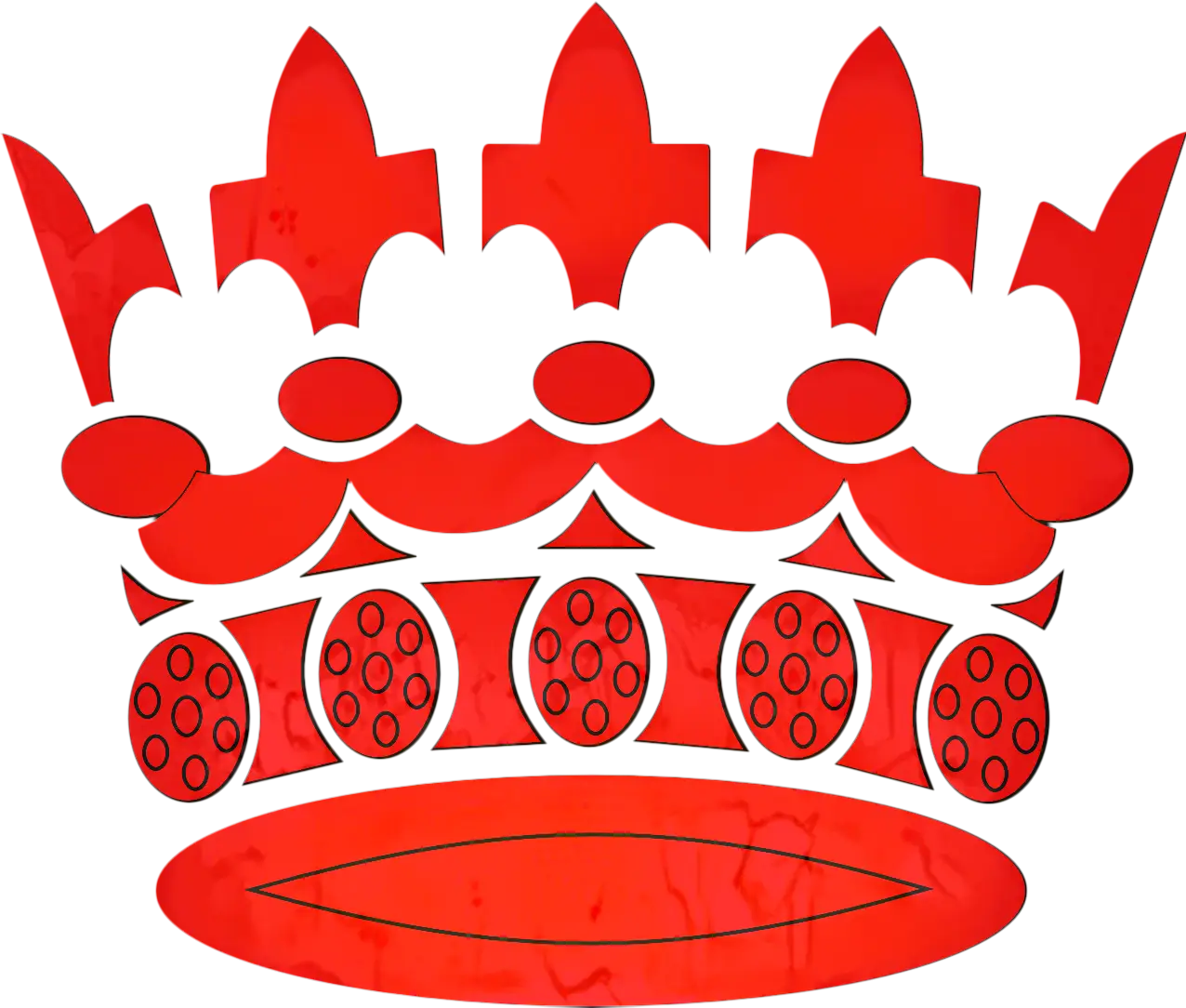 Red Crown with Ornamental Design
