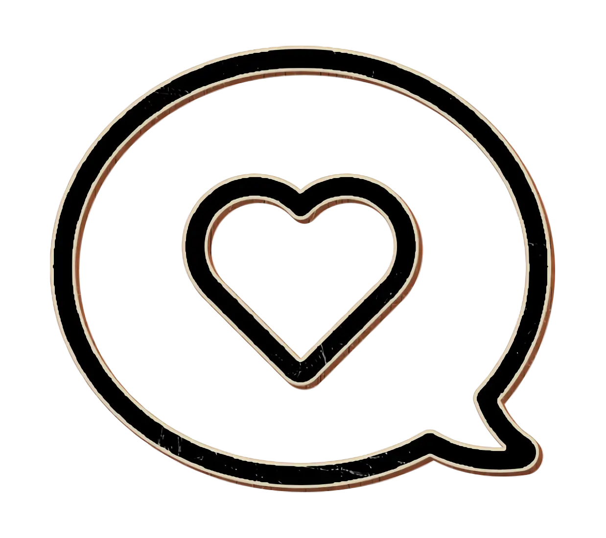 Heart in Speech Bubble Symbol