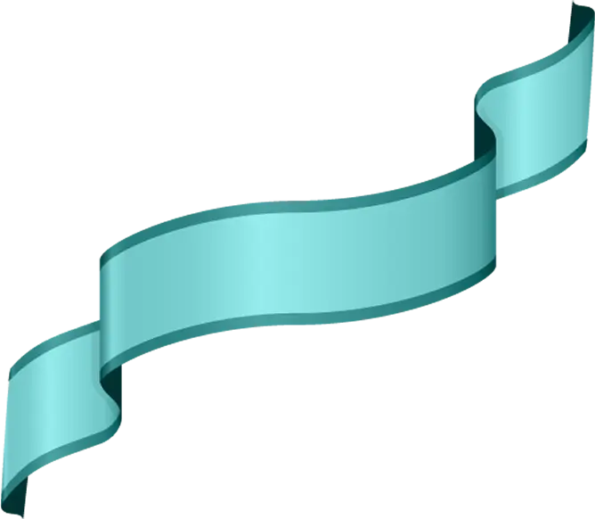Light Blue Curved Ribbon Decoration