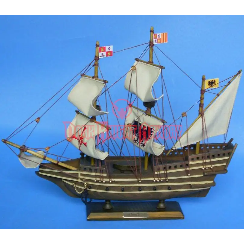 Detailed Model Ship with Sails