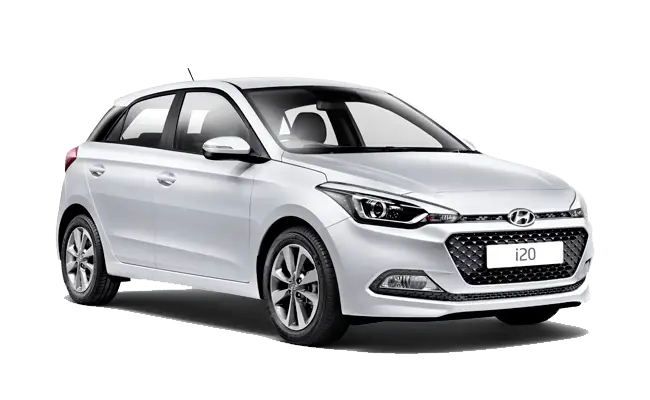 Modern Compact Hatchback Car in White