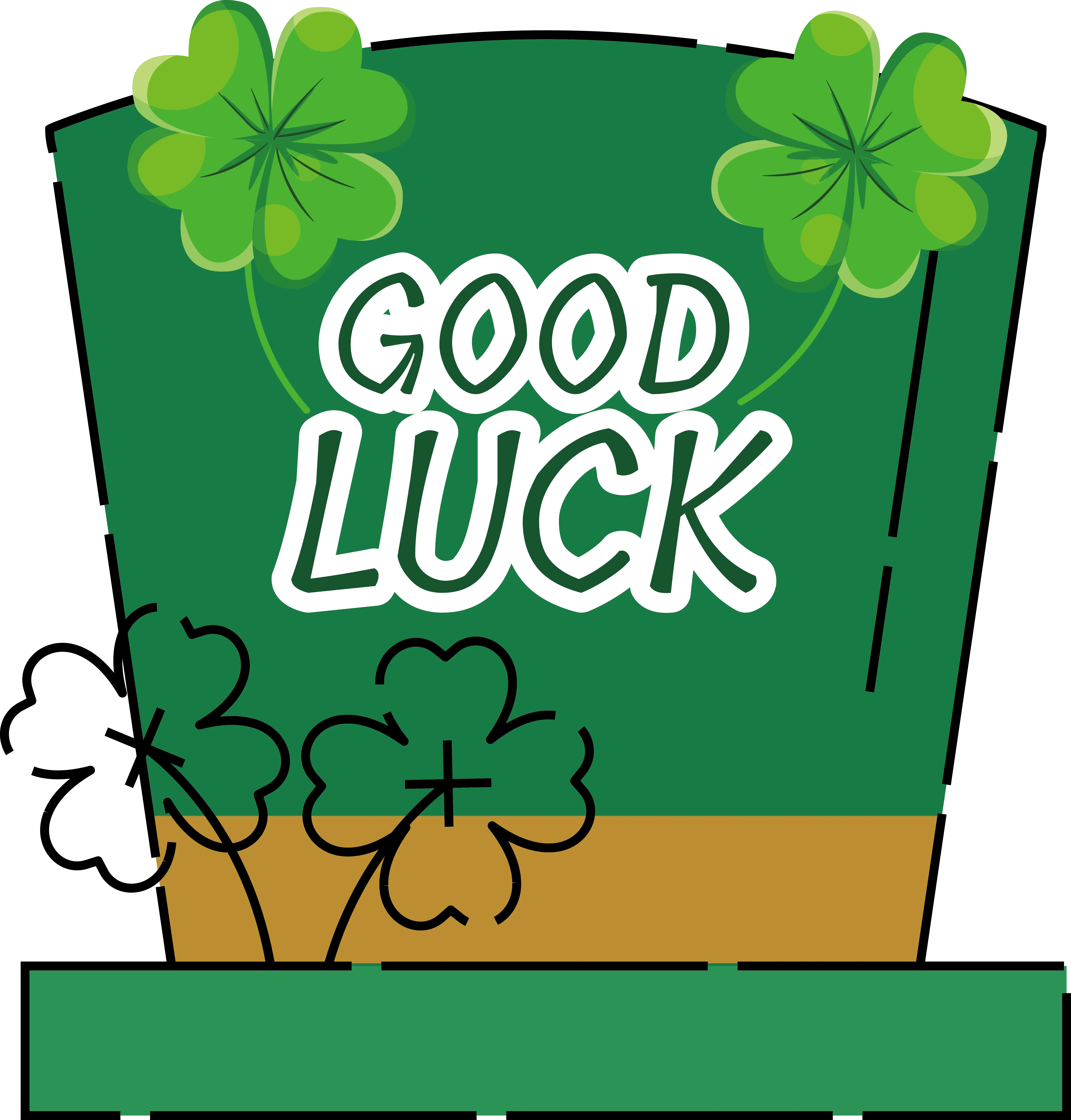 Good Luck Hat with Clovers