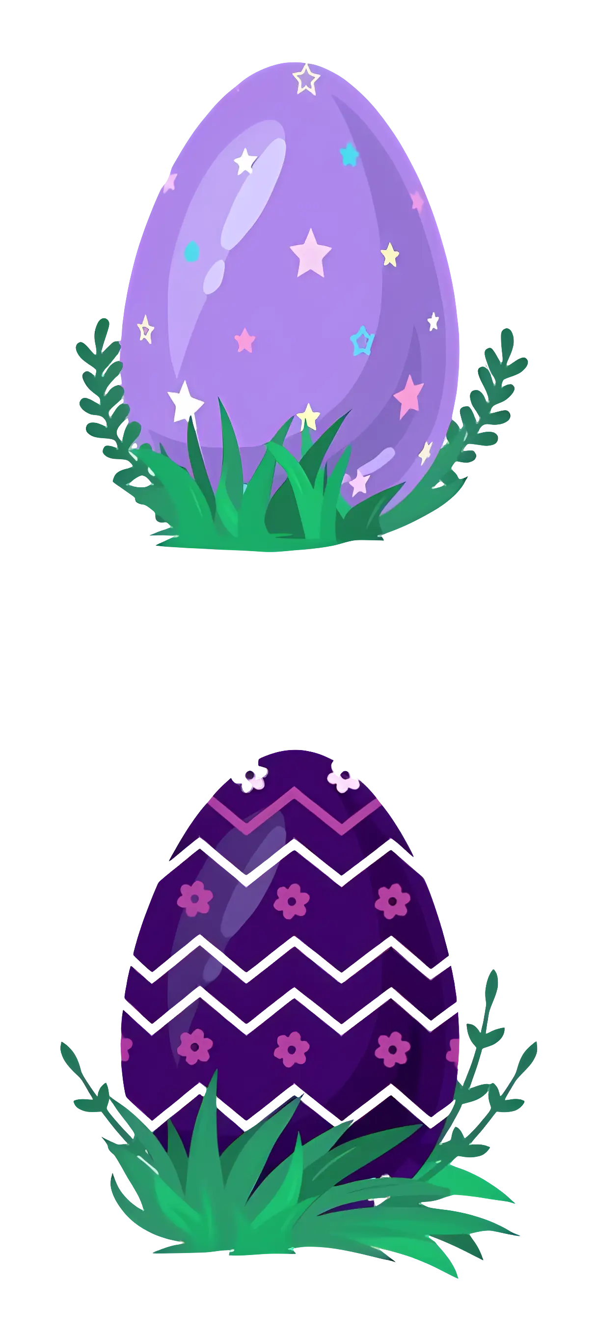 Colorful Decorated Easter Eggs