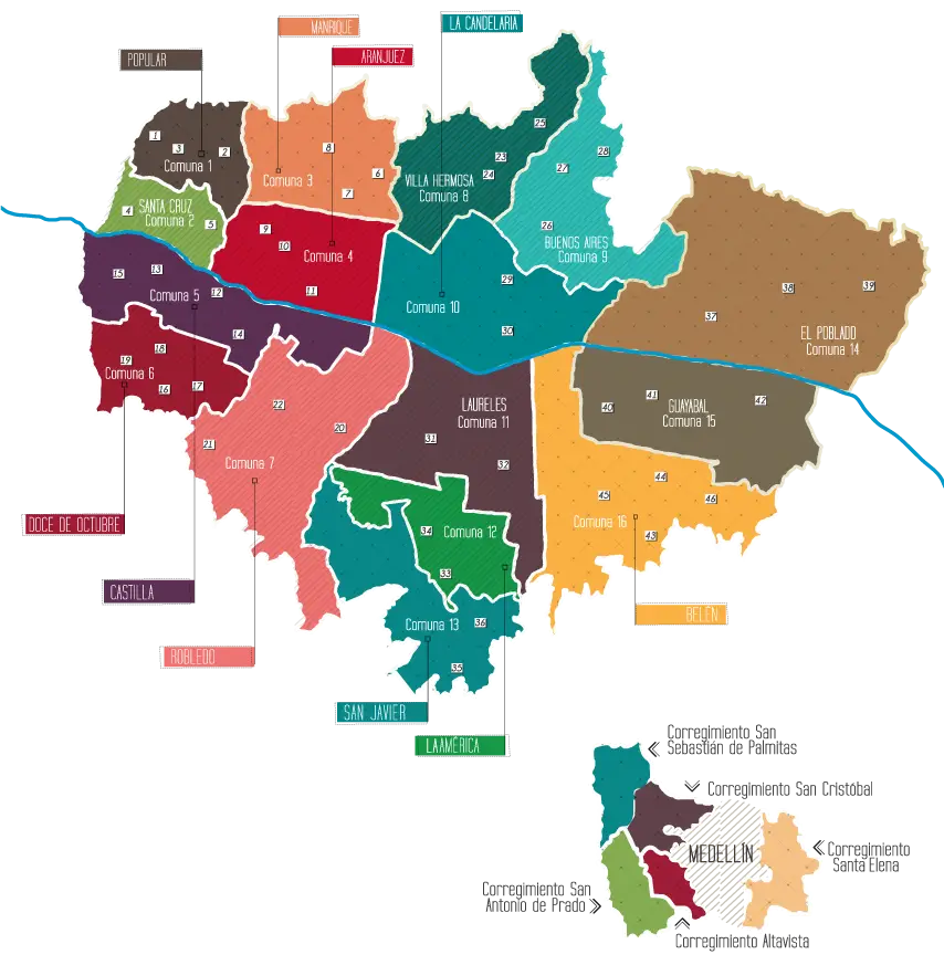 Colorful City Map