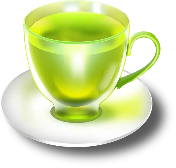 Green Glass Teacup for Refreshments