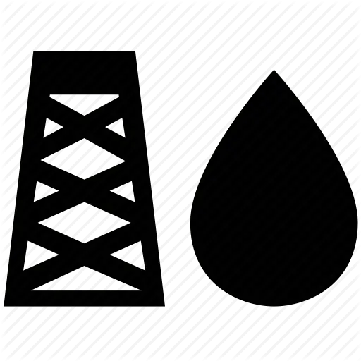 Oil Rig and Drop Symbol