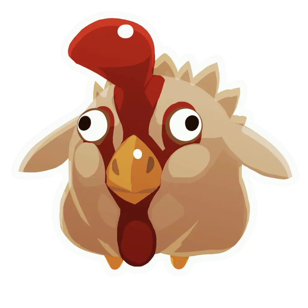 Amusing Cartoon Chicken Character