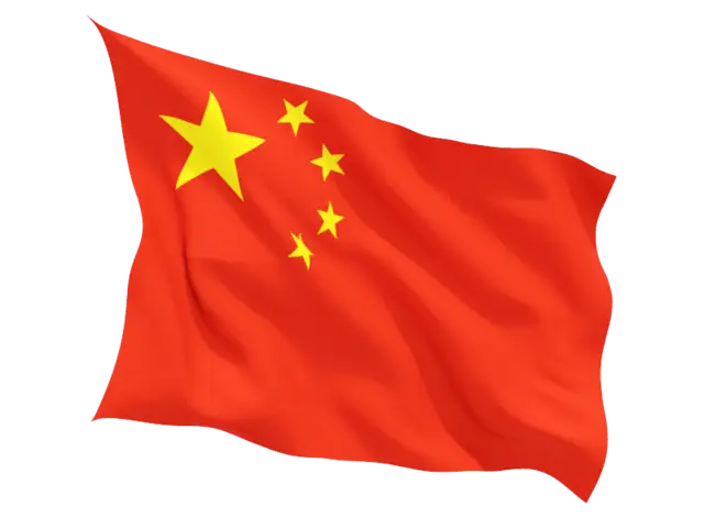 China National Flag with Red Background and Yellow Stars