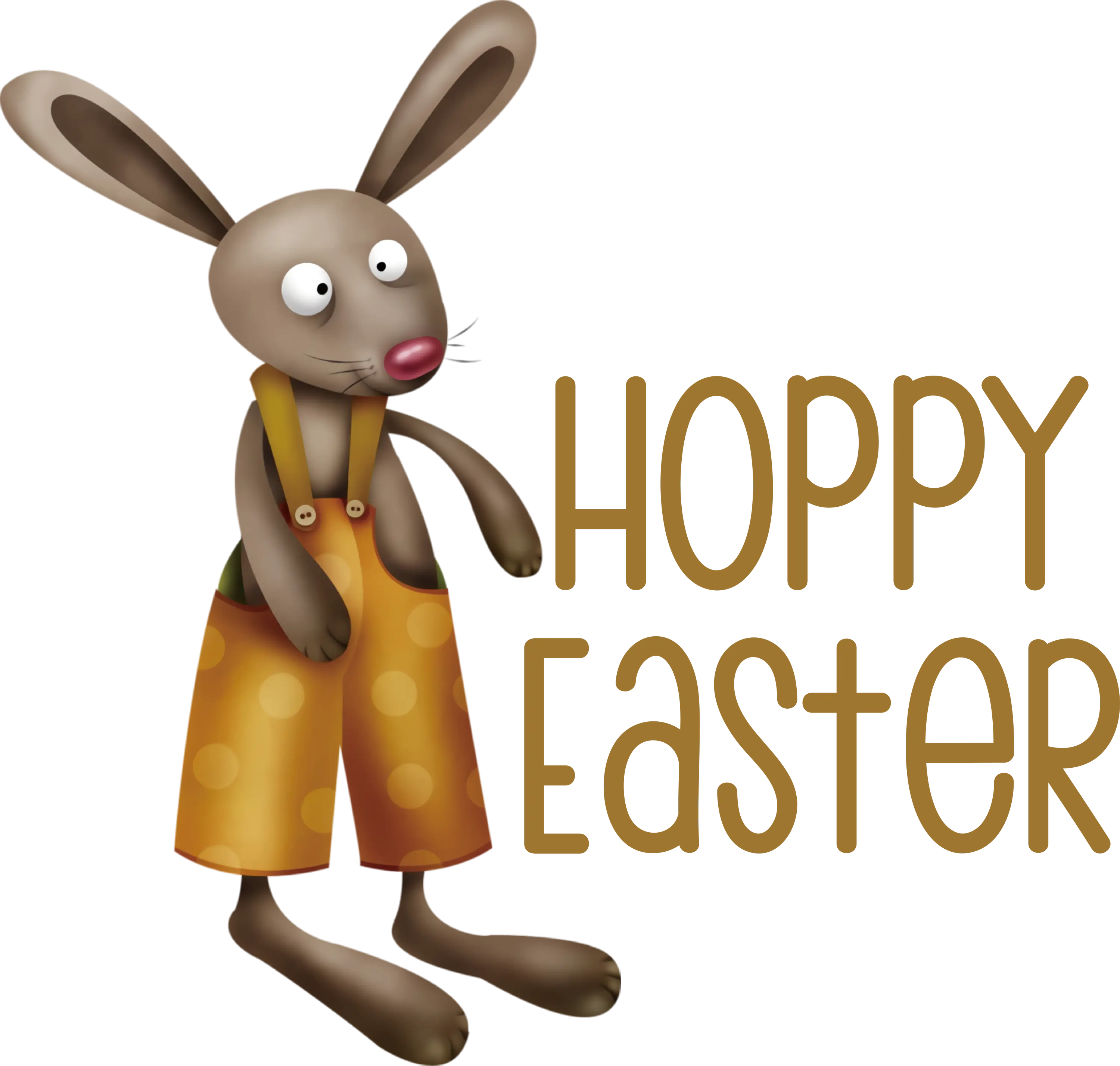 Hoppy Easter Bunny Character with Pants