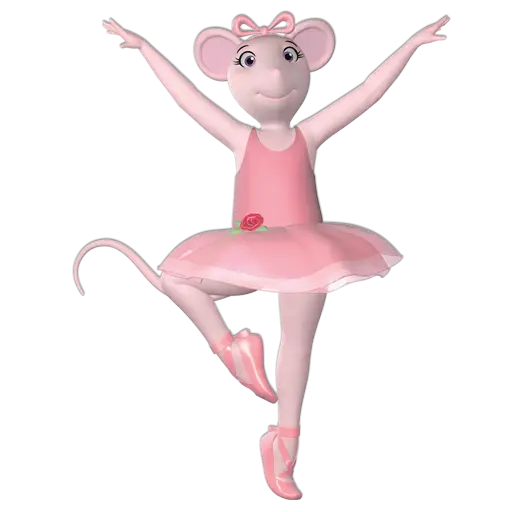 Pink Ballerina Mouse Character