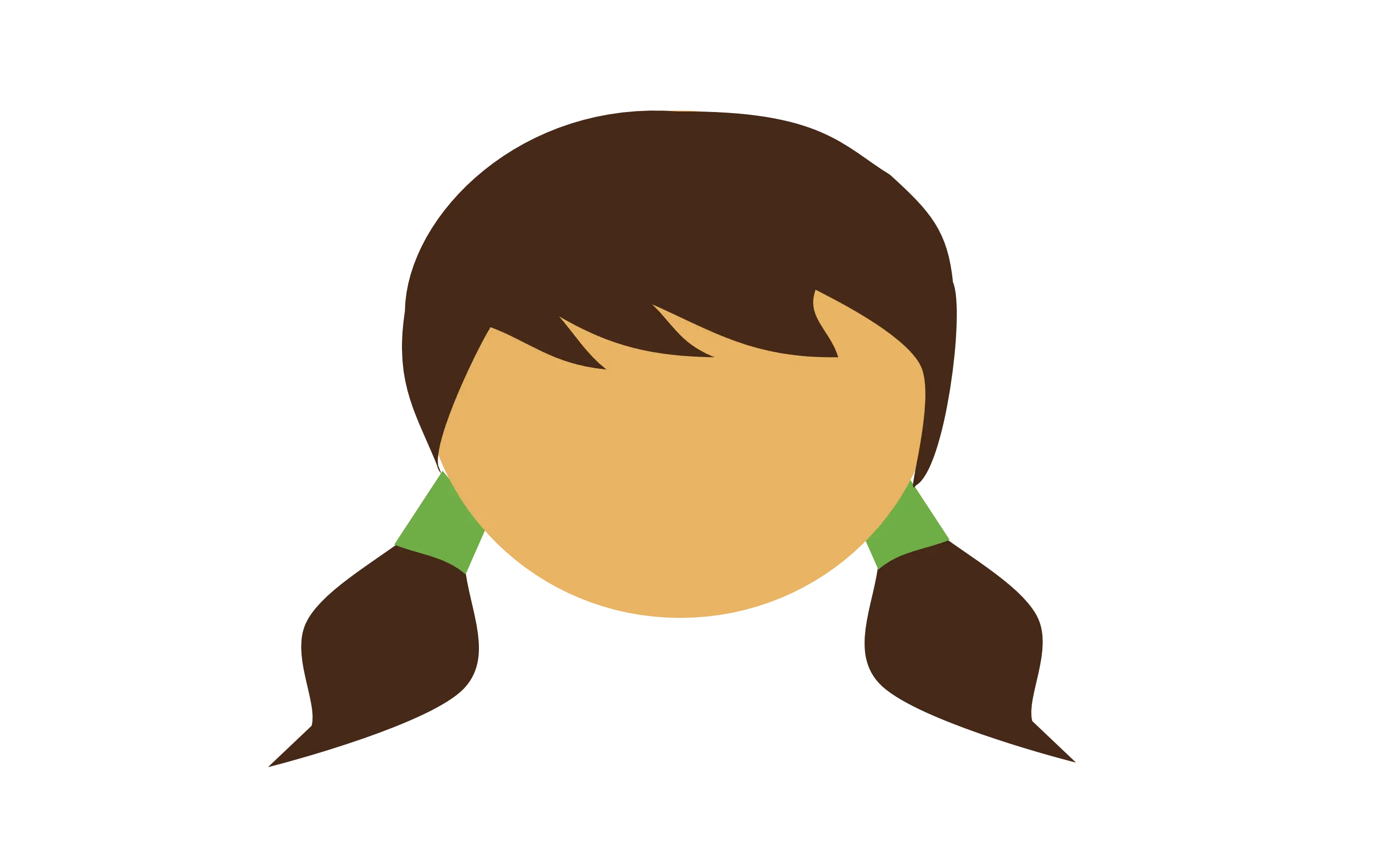 Cartoon Girl with Pigtails