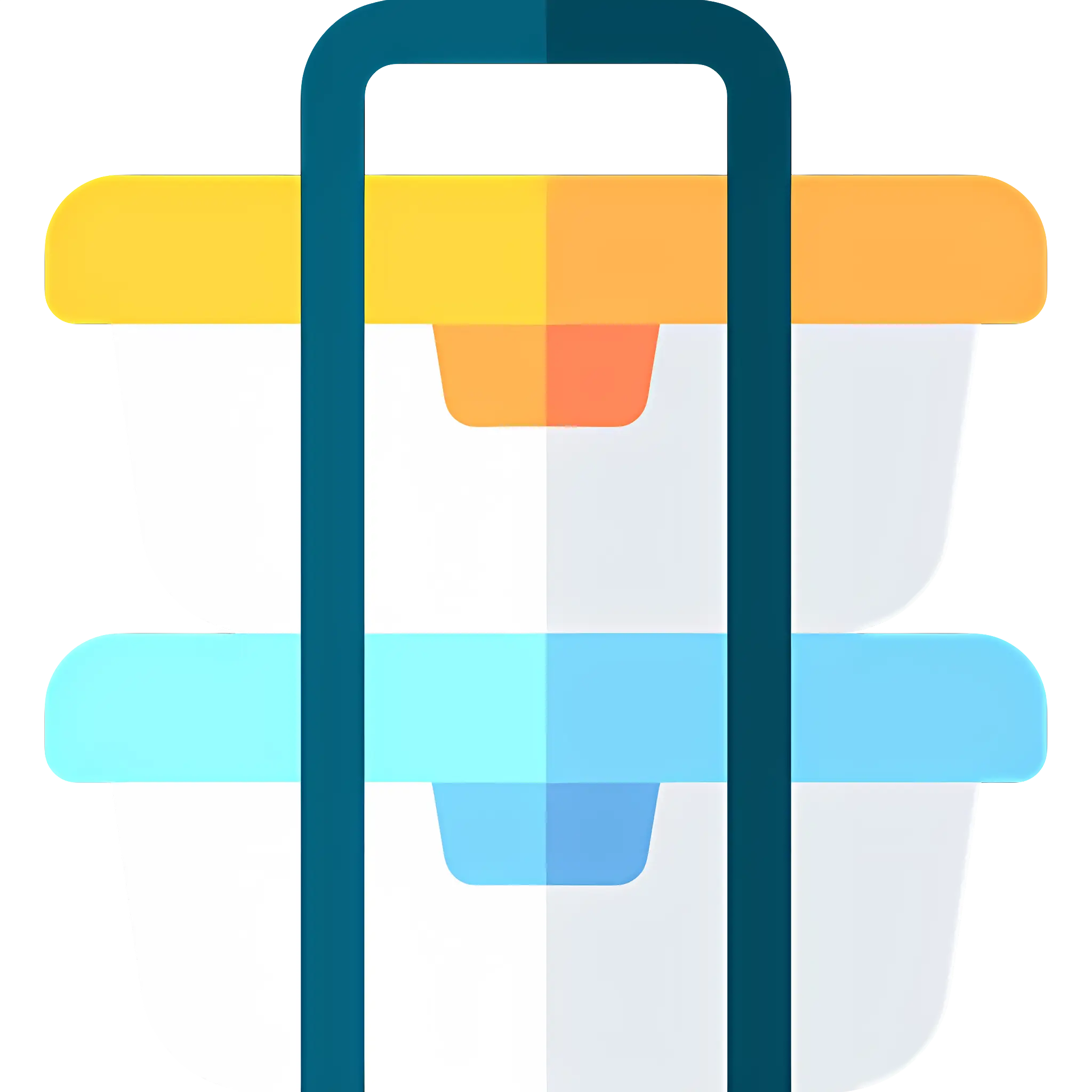 Colorful Stacked Storage Containers