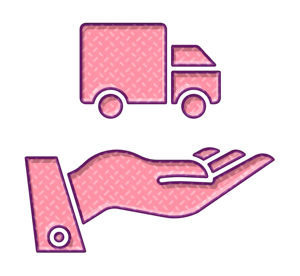 Truck and Hand for Delivery Service