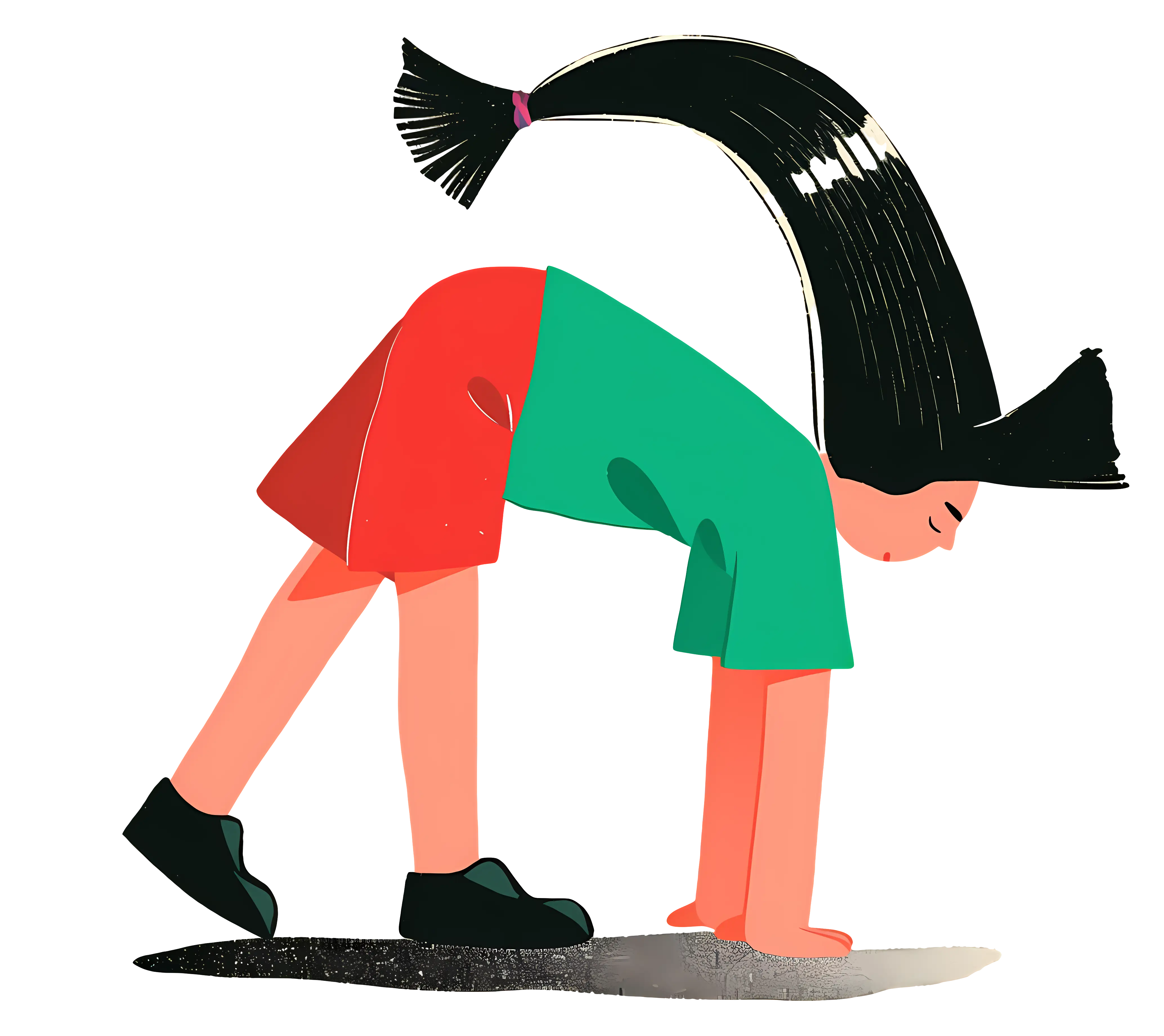 Girl Stretching for Exercise