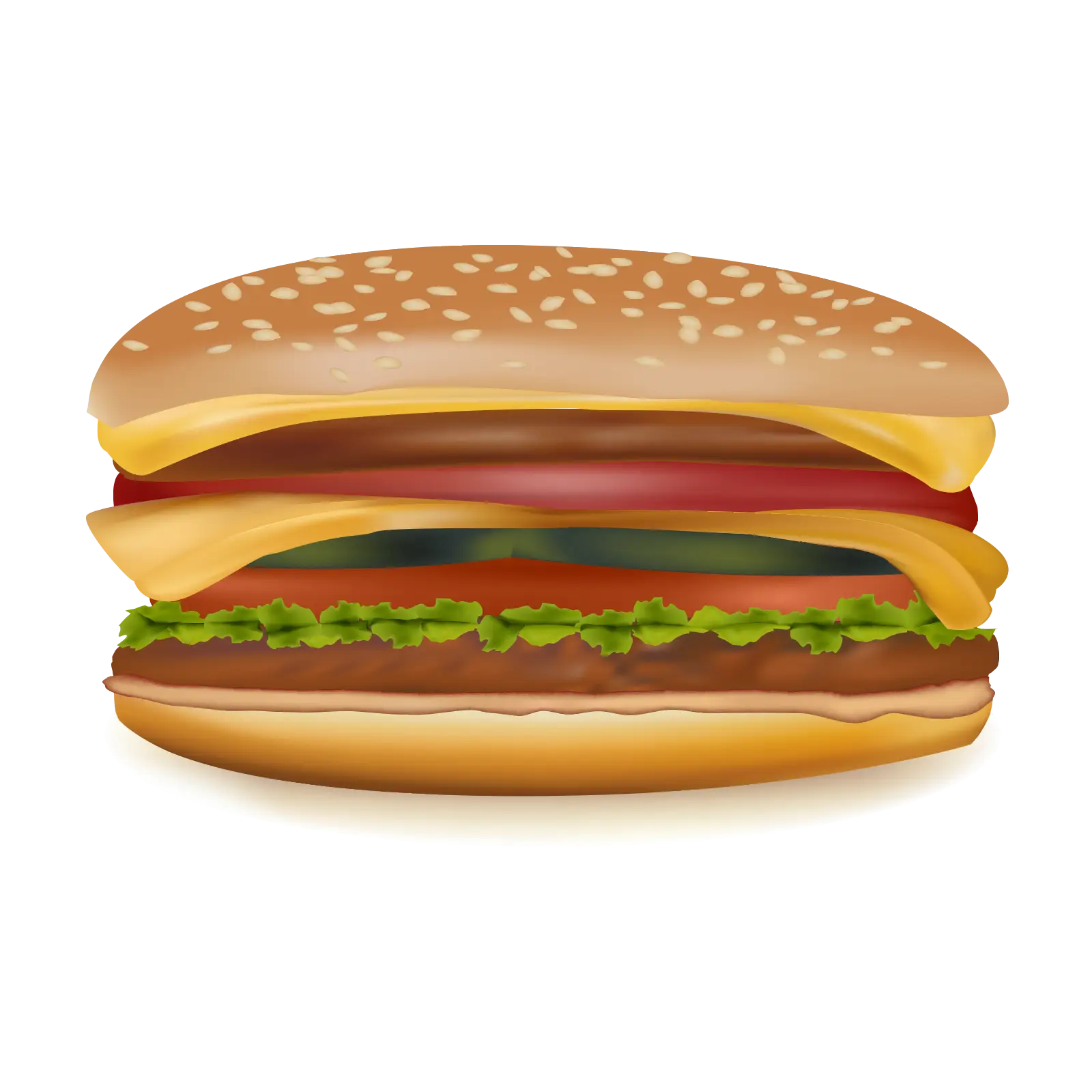 Simple Cheeseburger Illustration