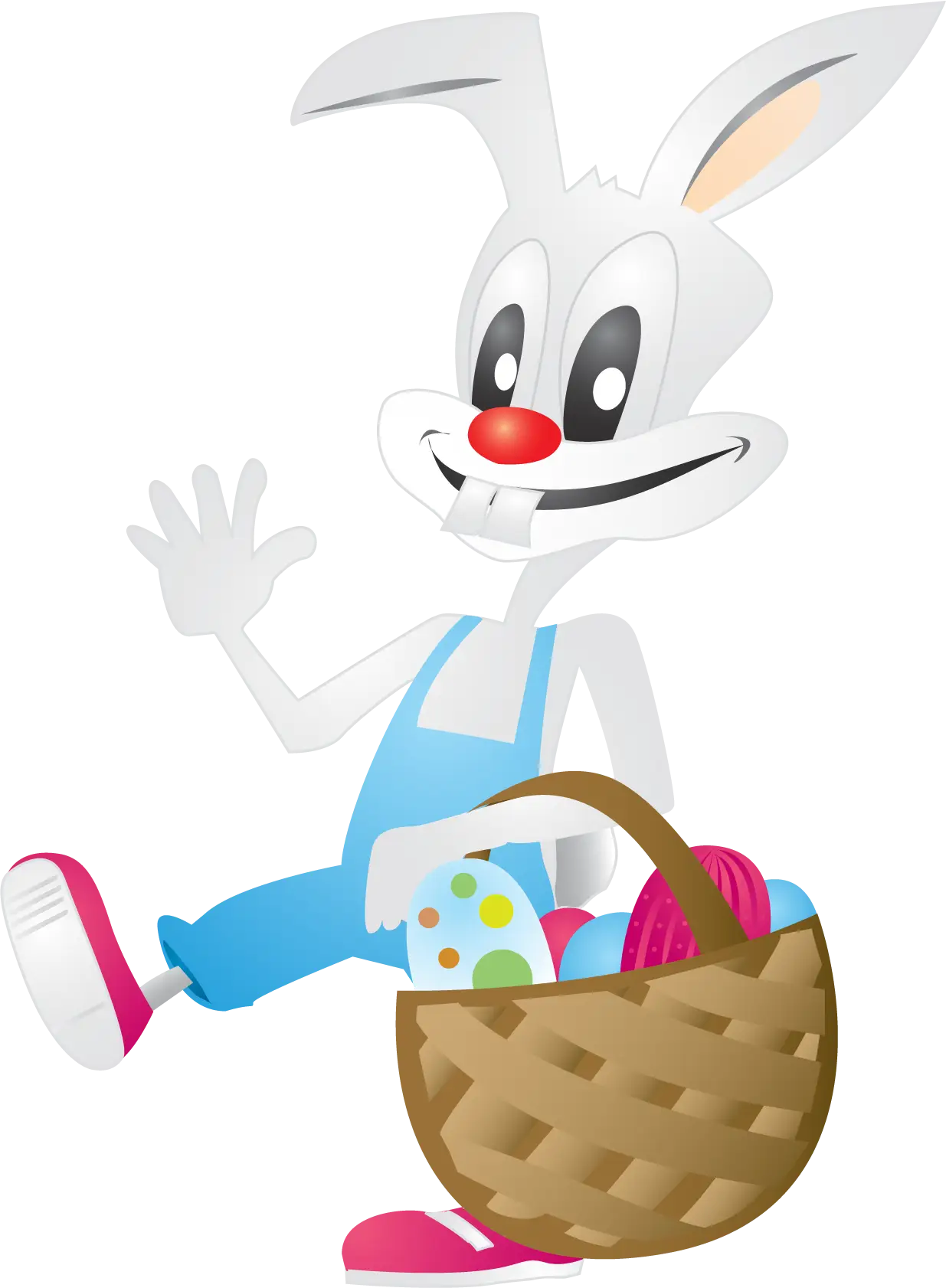 Easter Bunny with a Basket of Eggs