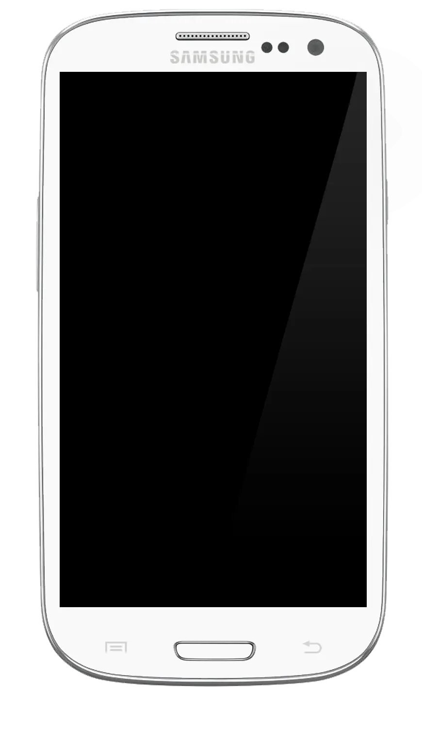 White Smartphone with Blank Screen