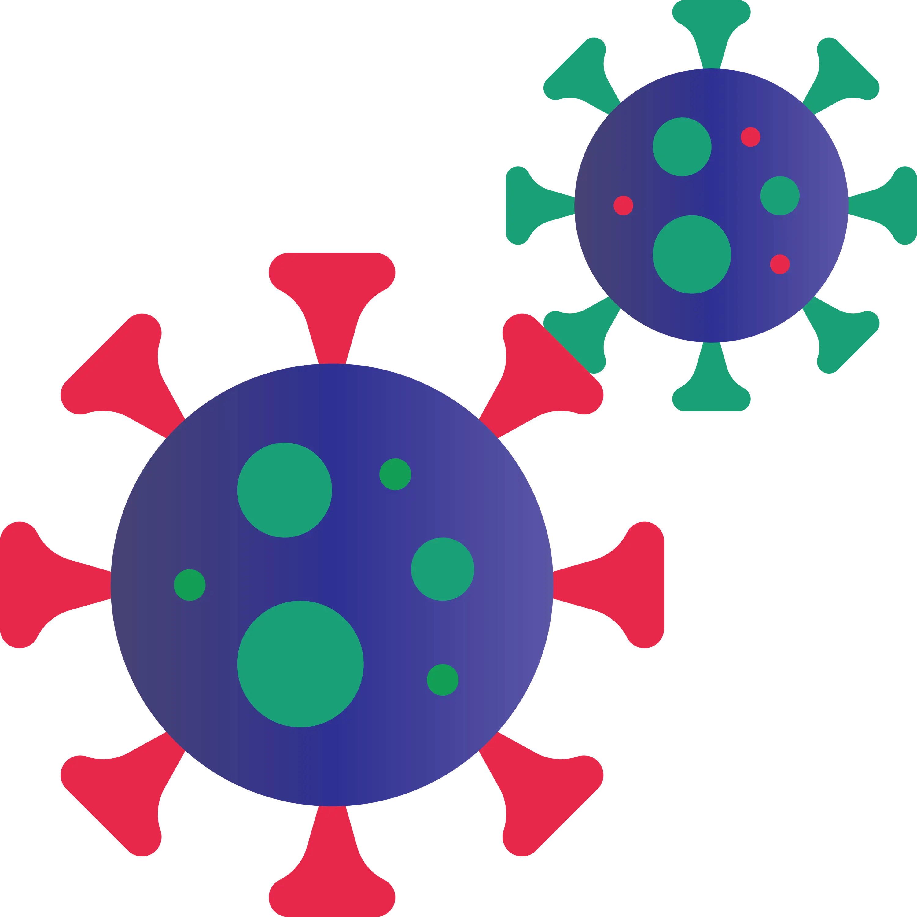 Colorful Virus Illustration in Flat Style