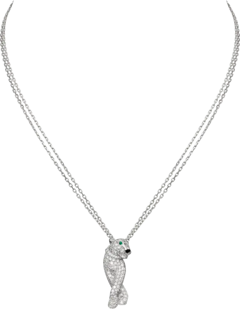Diamond Necklace with Panther Pendant