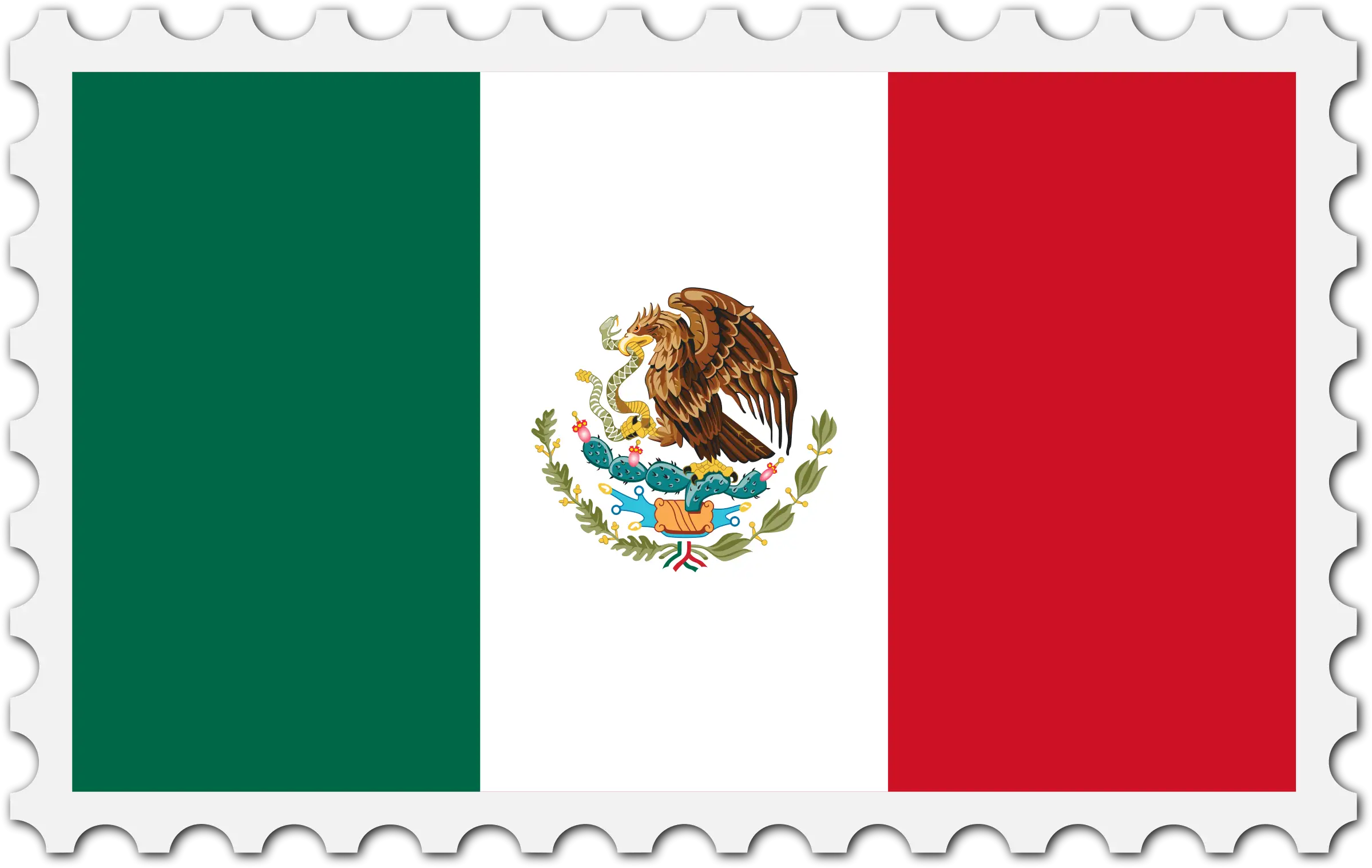 Illustration of the Mexican Flag