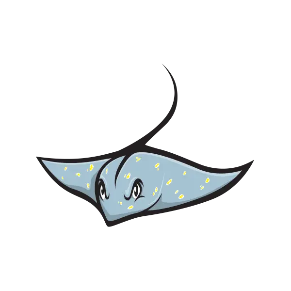 Cute Cartoon Stingray Illustration